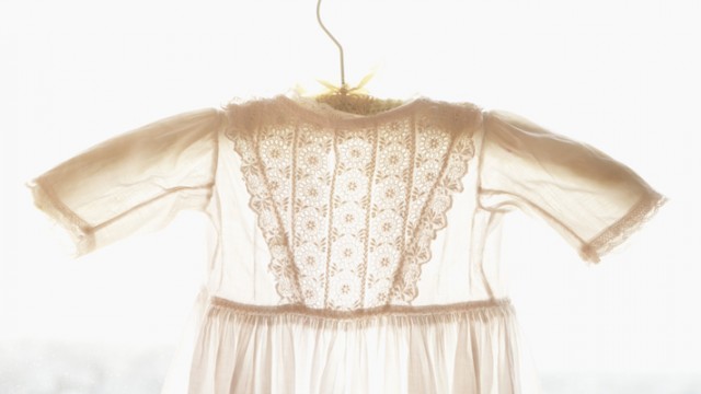 A beautiful child's dress worn at a christening ceremony
