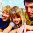 A family working together to make a lifebook