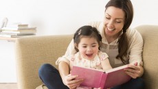 Mother and daughter in their reading routine