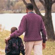 Parent and child discussing his adoption story