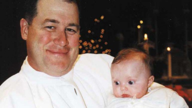 Timothy McCarty and "Tess," before she was reunited with her birth mother
