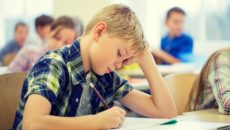 Perfectionist children may become overly stressed about tests at school