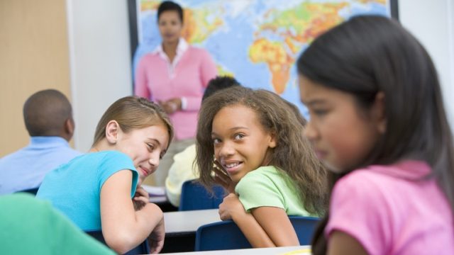 A girl experiencing bullying at school