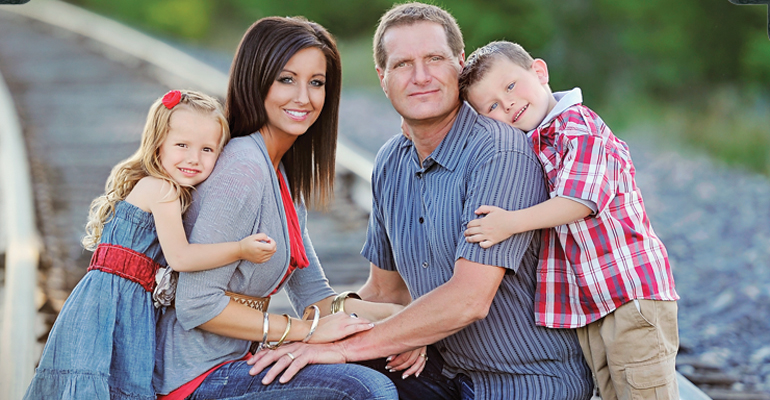 The Palmer family, who discuss their relationships with birth mothers of their children