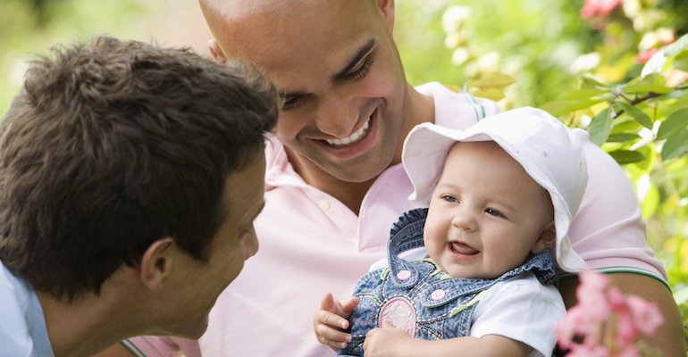 One of many adoptions by same-sex couples