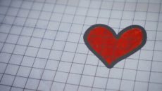 A heart on graph paper