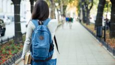 A girl at college who overcame her fear of leaving home