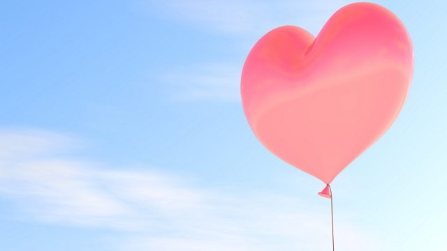 Adoption stories are symbolized by a heart shaped balloon.