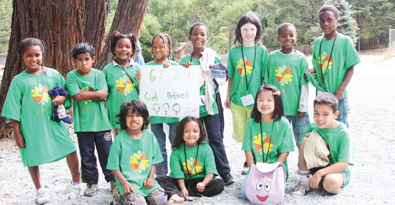 Children of various races enjoying a culture camp