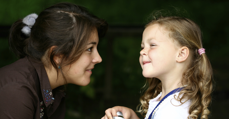 A young girl with language difficulties