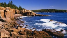 A beautiful ocean scene in Maine, representing Maine adoption laws