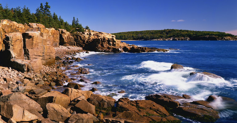 A beautiful ocean scene in Maine, representing Maine adoption laws