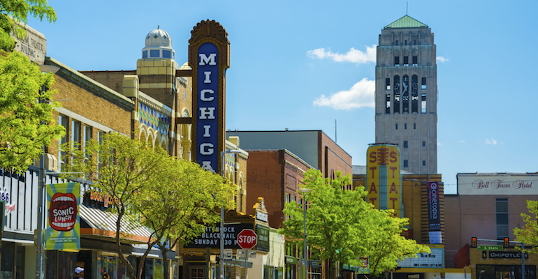 A street in Michigan, representing Michigan adoption laws