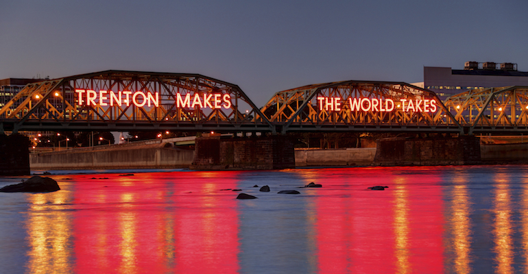 A bridge in Trenton, a city governed by New Jersey adoption laws