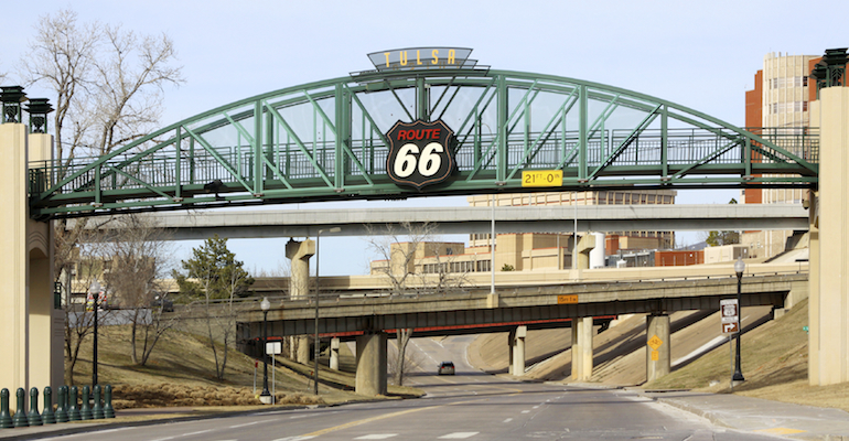 A bridge in Tulsa, under the jurisdiction of Oklahoma adoption laws