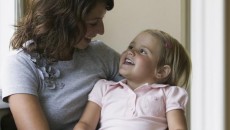 A mother having an adoption discussion with her preschool daughter