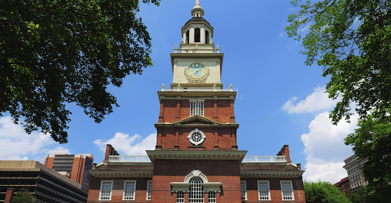 Independence Hall in Philadelphia, where Pennsylvania adoption laws apply