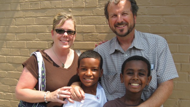 The Wells family, after the boys recovered from malnutrition