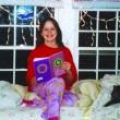 Alexandra, happily overcoming her reading disability