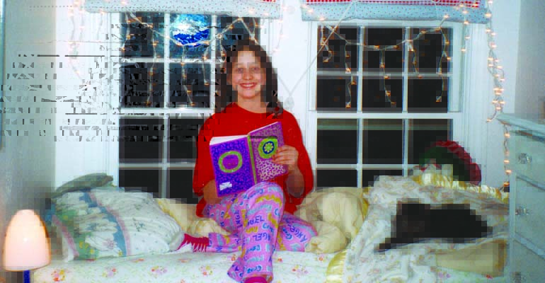 Alexandra, happily overcoming her reading disability