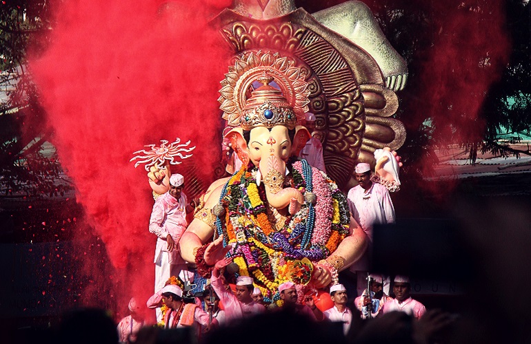 A festival for Ganesh seen during a transcultural adoption