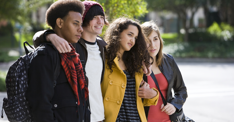 A group of teenagers working through the "who am I" question together