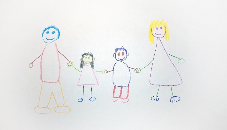 An illustration of adoptive families