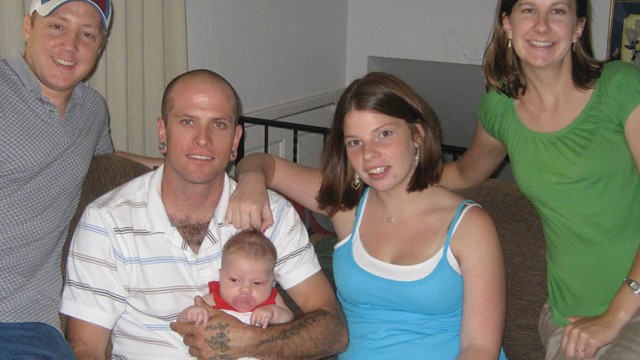 One of the four families in open adoption.