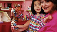 One mother builds a dollhouse family to reflect transracial adoptive families.