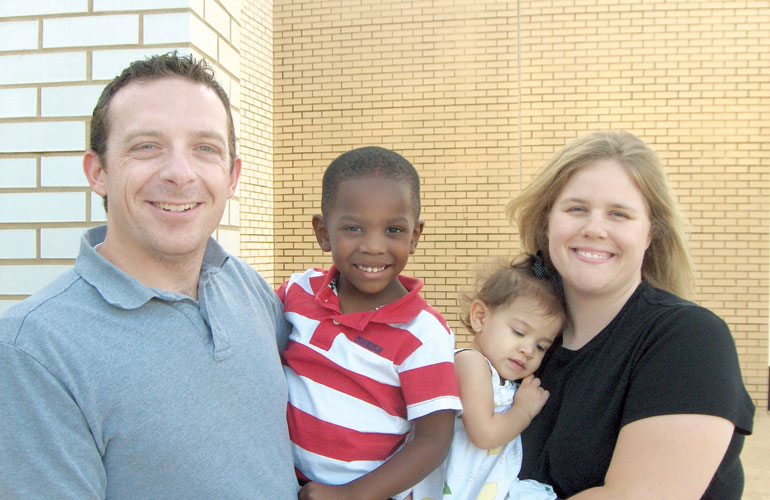 A happy and healthy multiracial family