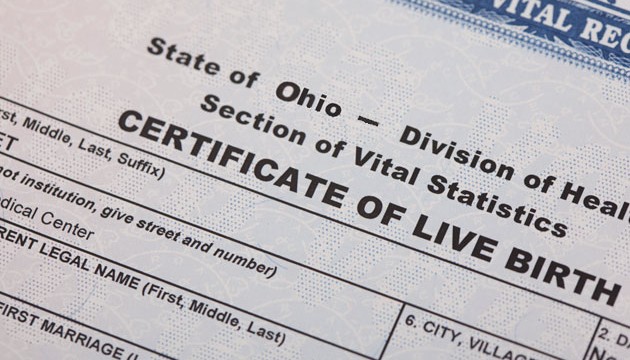 Ohio State Birth Certificate