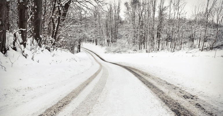 Snowy road representing birth mother grief