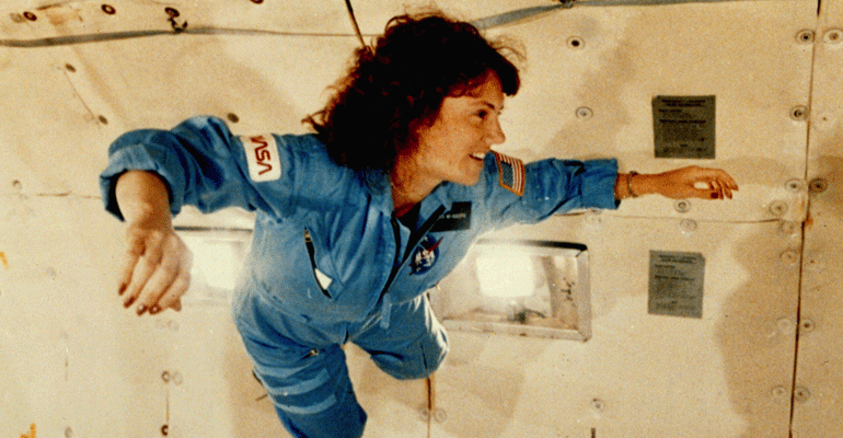 The author's imaginary birth mom, astronaut Christa McAuliffe