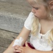 A little girl with eczema