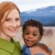 A white mother raising a child of color