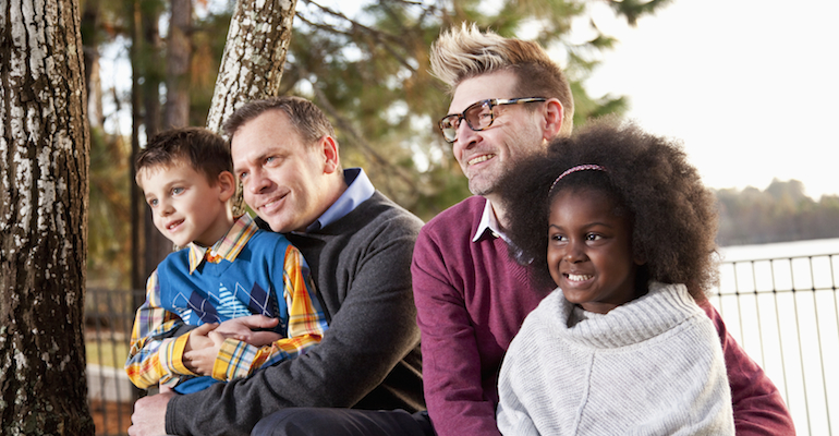 A happy family, after choosing foster adoption