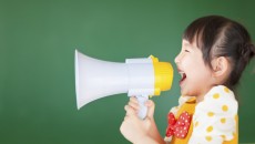 A child overcoming a speech delay