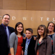 A family in court on their 10-year-old son's adoption day from foster care.