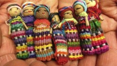 Worry dolls from Guatemala, where the book Mamalita takes place