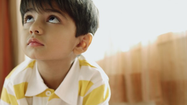 A young Indian adoptee, wondering about his past like the boy in A Long Way Home