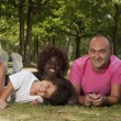 A family with a healthy bonding experience