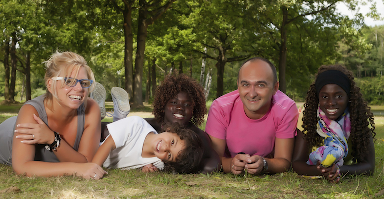 A family with a healthy bonding experience