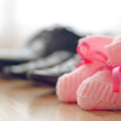 pink baby shoes help keep a spirits up during the wait to adopt