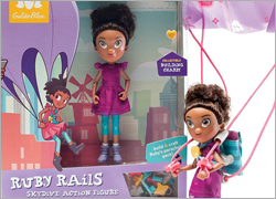 diverse dolls and toys - Ruby Rails - African American GoldieBlox character