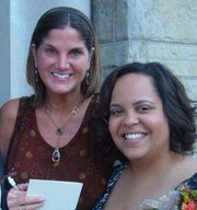 author Sandy Burkett with her daughter as an adult