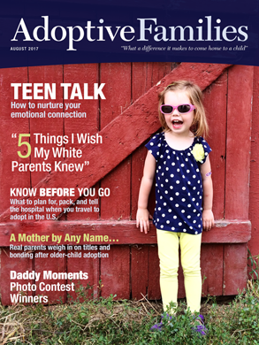 Adoptive Families magazine August 2017 issue cover