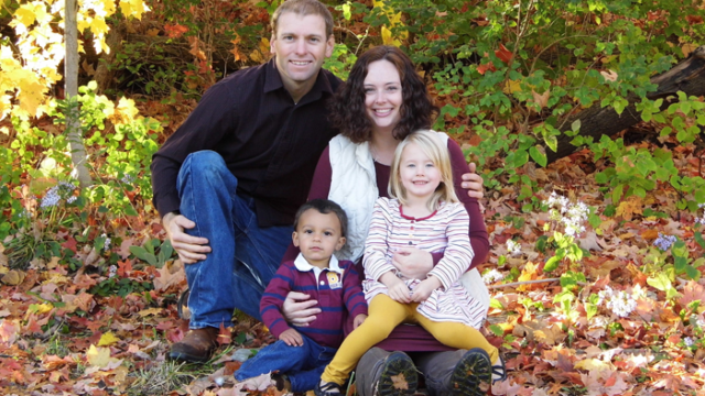 Author Jessica Wagner with her family after her uncertain waits to adopt