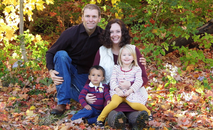 Author Jessica Wagner with her family after her uncertain waits to adopt