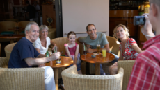 birth family meeting at a restaurant