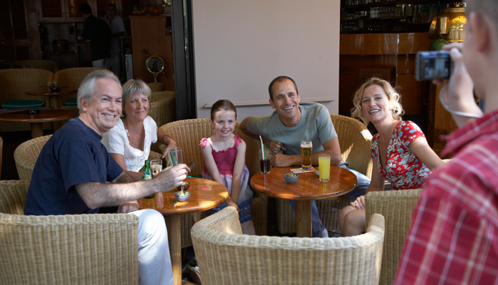 birth family meeting at a restaurant